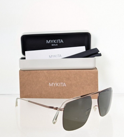 Pre-owned Mykita Brand Authentic  Raidon Col. 252 57mm Brown Frame In Gray