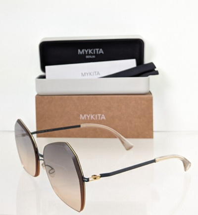 Pre-owned Mykita Brand Authentic  Studio 10.1 Col. 256 Black Gold 61mm Frame In Two Toned