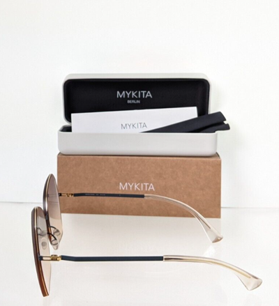 Pre-owned Mykita Brand Authentic  Studio 10.1 Col. 256 Black Gold 61mm Frame In Two Toned