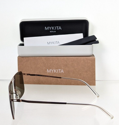 Pre-owned Mykita Brand Authentic  Raidon Col. 252 57mm Brown Frame In Gray