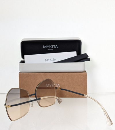 Pre-owned Mykita Brand Authentic  Studio 10.1 Col. 256 Black Gold 61mm Frame In Two Toned