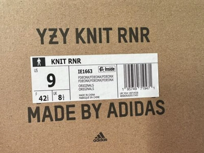 Pre-owned Yeezy Yzy Knit Rnr In Black