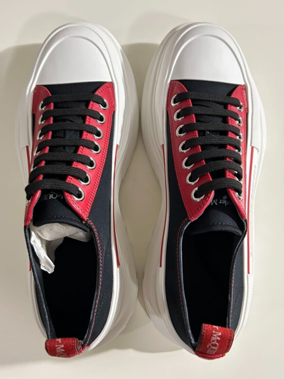 Pre-owned Alexander Mcqueen Brand-new Men's  Black/red Sneakers In Us10/uk9/eu43