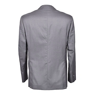 Pre-owned Brunello Cucinelli Men's Gray Virgin Wool/silk Blend Tuxedo Blazer/dinner Jacket