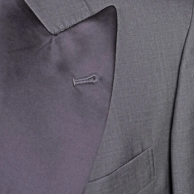 Pre-owned Brunello Cucinelli Men's Gray Virgin Wool/silk Blend Tuxedo Blazer/dinner Jacket