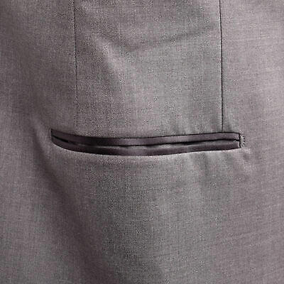 Pre-owned Brunello Cucinelli Men's Gray Virgin Wool/silk Blend Tuxedo Blazer/dinner Jacket