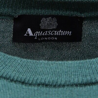 Pre-owned Aquascutum 5327af Maglione Uomo  Green Wool Sweater Men
