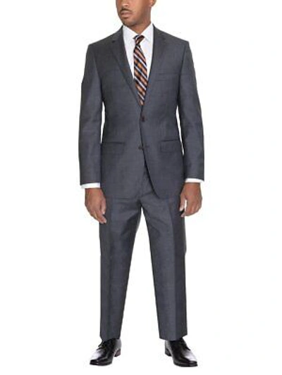 Pre-owned Zanetti Classic Fit Solid Charcoal Gray Two Button Super 110's Wool Suit