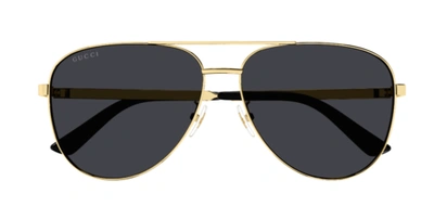 GUCCI Pre-owned Authentic  Sunglasses Gg 1233sa-001 Gold W/ Gray Lens 63mm