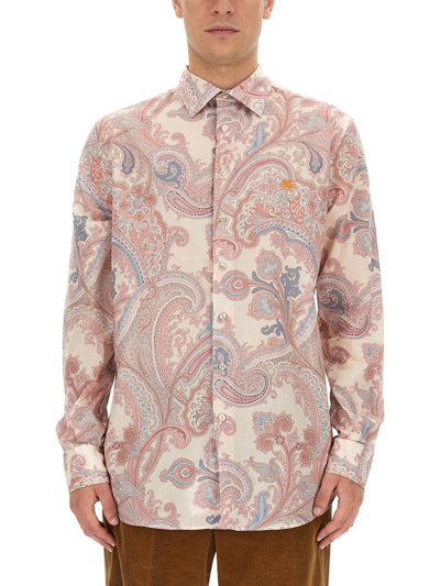 Shop Etro Paisley Printed Button In Multi