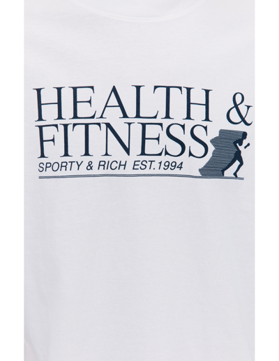 Shop Sporty And Rich White 'health & Fitness' T-shirt