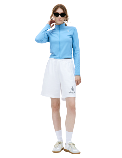 Sporty And Rich Runner Logo-print Track Jacket In Blue