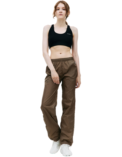 Shop Sporty And Rich Brown Snap Sweatpants