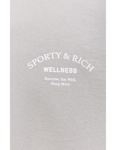Shop Sporty And Rich 'wellness' Printed Sweatshirt In Grey