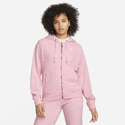Nike Women's Sportswear Gym Vintage Full-zip Hoodie In Pink | ModeSens