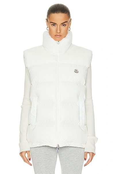 Shop Moncler Lempa Vest In White