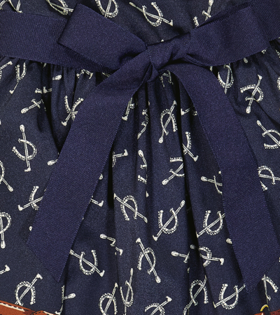 Shop Polo Ralph Lauren Printed Dress In Blue