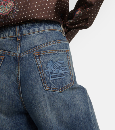 Etro High-rise Wide-leg Jeans In Blue