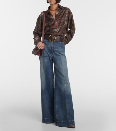 Etro High-rise Wide-leg Jeans In Blue