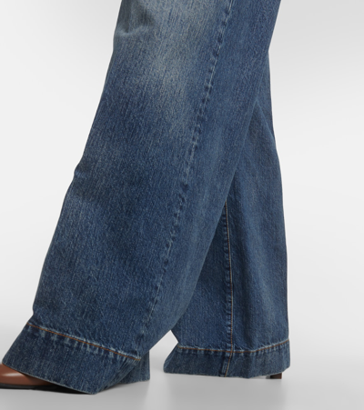 Shop Etro High-rise Wide-leg Jeans In Blue