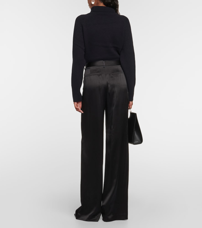 Nili Lotan Women's Flavie Virgin Wool Wide-leg Pants In Black