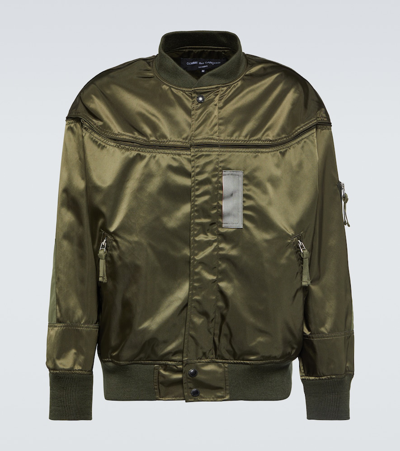 Shop Comme Des Garçons Homme Deux Comme Des Garçons Homme Nylon Bomber Jacket In Green