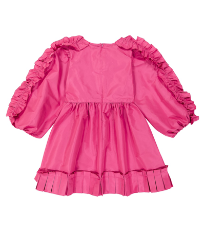Shop Stella Mccartney Ruffled Taffeta Dress In Pink