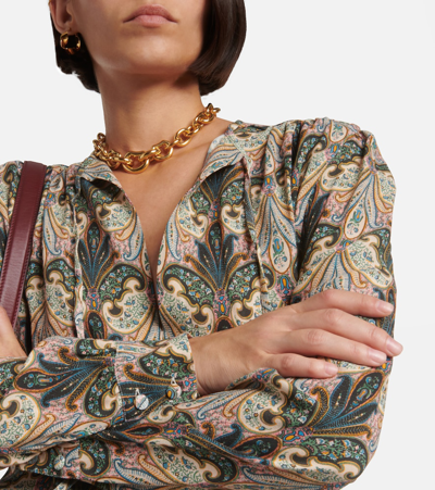 Shop Etro Printed Blouse In Multicoloured