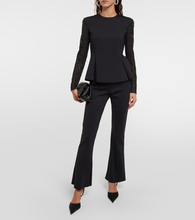 Wolford X Simkhai Intricate Sheer Jersey Top In Black