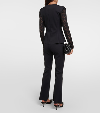 Wolford X Simkhai Intricate Sheer Jersey Top In Black