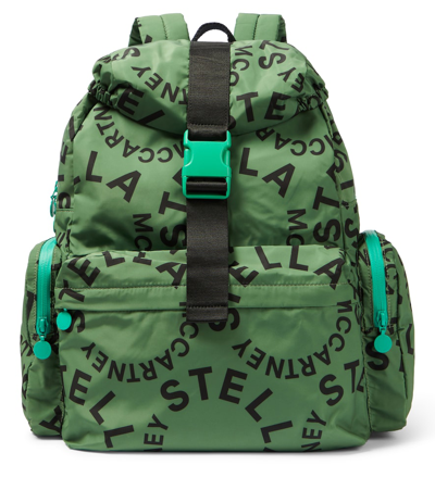 Shop Stella Mccartney Jacquard Backpack In Green