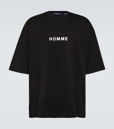 Shop Comme Des Garçons Homme Deux Comme Des Garçons Homme Logo Cotton Jersey T-shirt In Black