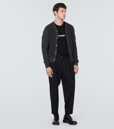Shop Comme Des Garçons Homme Deux Comme Des Garçons Homme Logo Cotton Jersey T-shirt In Black