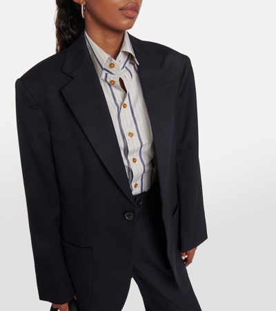 Nili Lotan Gael Boyfriend Jacket In Blue