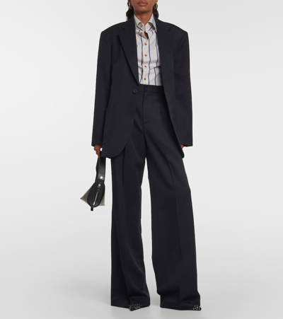 Nili Lotan Gael Boyfriend Jacket In Blue