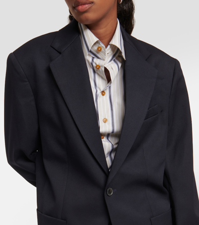 Nili Lotan Gael Boyfriend Jacket In Blue