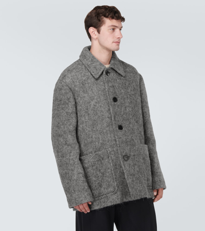 Shop Dries Van Noten Single-breasted Coat In Grey