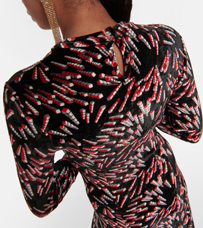 Rabanne Patterned Long Dress In Multicoloured