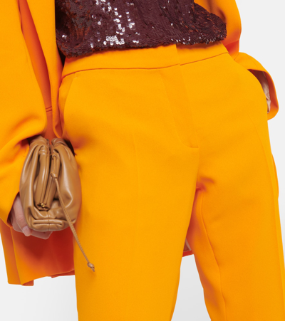 Shop Dries Van Noten Crepe Slim Pants In Orange