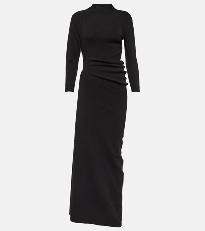 Shop Loro Piana Cashmere-blend Maxi Dress In Black