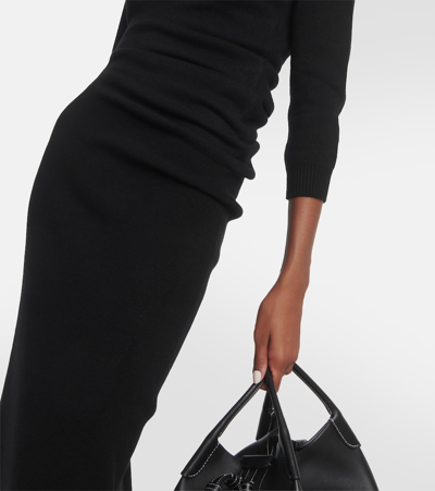 Shop Loro Piana Cashmere-blend Maxi Dress In Black