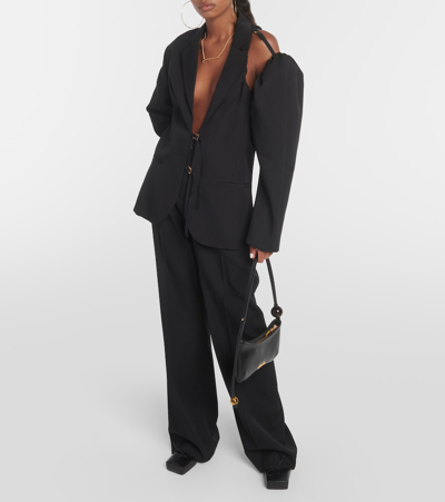 Jacquemus La Veste Galliga Linen-blend Blazer In Black