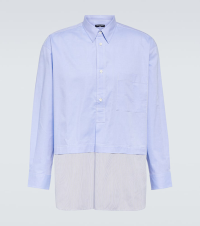 Shop Comme Des Garçons Homme Deux Cotton Shirt In Blue