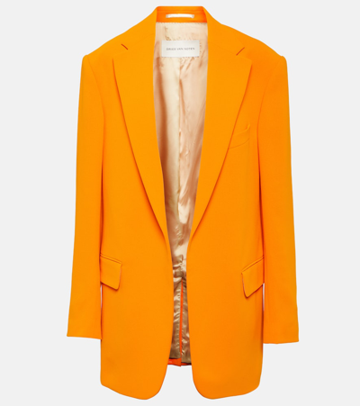 Shop Dries Van Noten Crepe Blazer In Orange