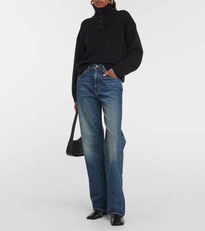 Shop Nili Lotan Mitchell Straight-leg Jeans In Blue