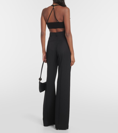 Shop Jacquemus Le Bandeau Frivolli Ruffled Bra Top In Black