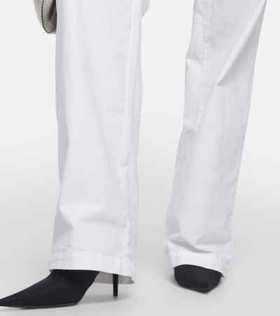 Shop Nili Lotan Eliot Boy Cotton Twill Pants In White