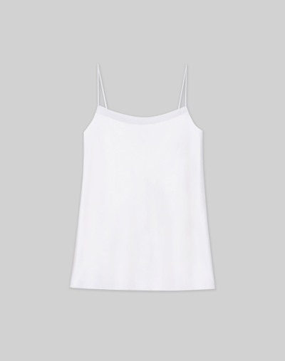 Shop Lafayette 148 Plus-size Silk Charmeuse Camisole In White