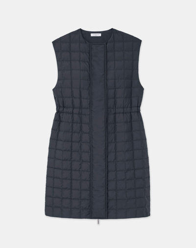 Shop Lafayette 148 Plus-size Recycled Poly Quilted Reversible Vest In Black