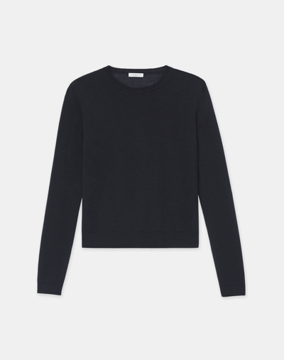 Shop Lafayette 148 Fine Gauge Cashmere Sweater In Black